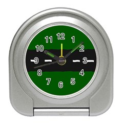 Road Street Green Black White Line Travel Alarm Clocks