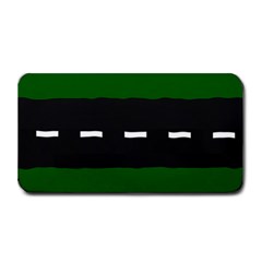 Road Street Green Black White Line Medium Bar Mats