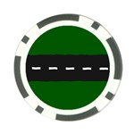 Road Street Green Black White Line Poker Chip Card Guard (10 pack) Front
