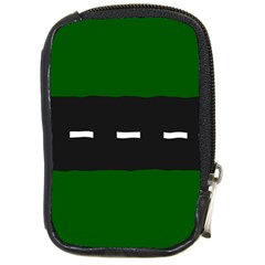 Road Street Green Black White Line Compact Camera Cases by Mariart
