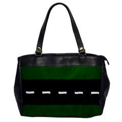 Road Street Green Black White Line Office Handbags by Mariart