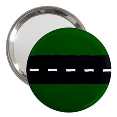 Road Street Green Black White Line 3  Handbag Mirrors by Mariart