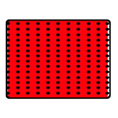 Red White Black Hole Polka Circle Double Sided Fleece Blanket (small)  by Mariart