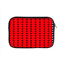 Red White Black Hole Polka Circle Apple Macbook Pro 15  Zipper Case