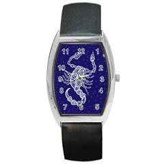 Scorpio Zodiac Star Barrel Style Metal Watch