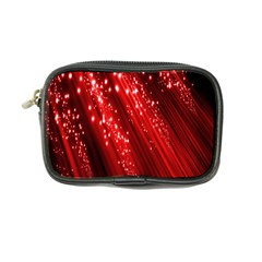 Red Space Line Light Black Polka Coin Purse by Mariart