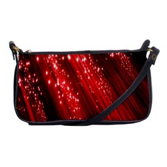 Red Space Line Light Black Polka Shoulder Clutch Bags by Mariart