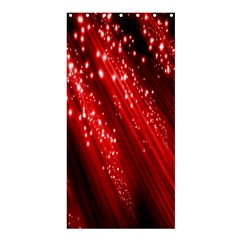 Red Space Line Light Black Polka Shower Curtain 36  X 72  (stall) 