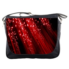 Red Space Line Light Black Polka Messenger Bags