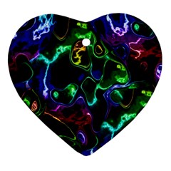 Saga Colors Rainbow Stone Blue Green Red Purple Space Ornament (heart) by Mariart