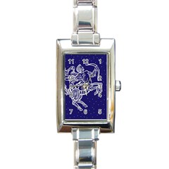 Sagitarius Zodiac Star Rectangle Italian Charm Watch