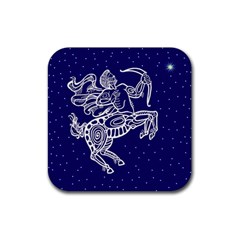 Sagitarius Zodiac Star Rubber Coaster (Square) 