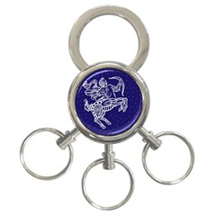 Sagitarius Zodiac Star 3-Ring Key Chains