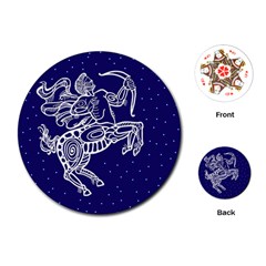 Sagitarius Zodiac Star Playing Cards (Round) 