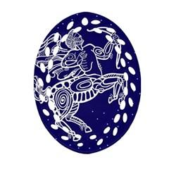 Sagitarius Zodiac Star Ornament (Oval Filigree)