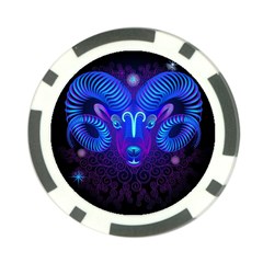 Sign Aries Zodiac Poker Chip Card Guard