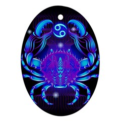 Sign Cancer Zodiac Ornament (oval)