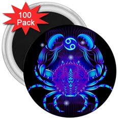 Sign Cancer Zodiac 3  Magnets (100 Pack)