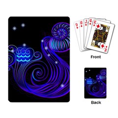 Sign Aquarius Zodiac Playing Card by Mariart