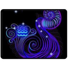 Sign Aquarius Zodiac Fleece Blanket (large) 
