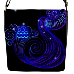 Sign Aquarius Zodiac Flap Messenger Bag (s) by Mariart