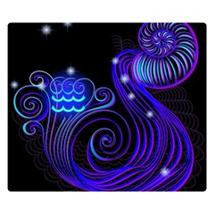 Sign Aquarius Zodiac Double Sided Flano Blanket (small)  by Mariart