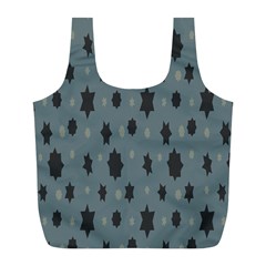 Star Space Black Grey Blue Sky Full Print Recycle Bags (l) 