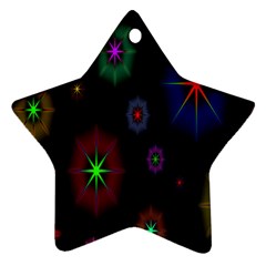 Star Space Galaxy Rainboiw Circle Wave Chevron Ornament (star)