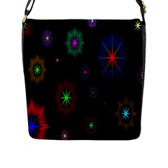 Star Space Galaxy Rainboiw Circle Wave Chevron Flap Messenger Bag (l)  by Mariart