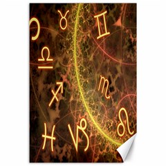 Romance Zodiac Star Space Canvas 24  x 36 