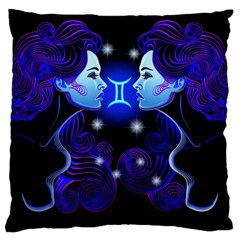 Sign Gemini Zodiac Large Cushion Case (two Sides)