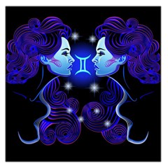 Sign Gemini Zodiac Large Satin Scarf (square)