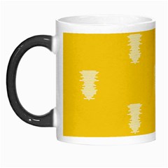 Waveform Disco Wahlin Retina White Yellow Vertical Morph Mugs by Mariart