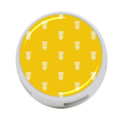 Waveform Disco Wahlin Retina White Yellow Vertical 4-port Usb Hub (one Side) by Mariart