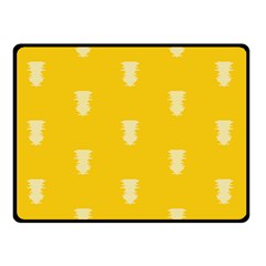 Waveform Disco Wahlin Retina White Yellow Vertical Double Sided Fleece Blanket (small)  by Mariart