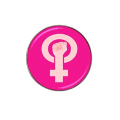 Women Safety Feminist Nail Strong Pink Circle Polka Hat Clip Ball Marker (10 pack)