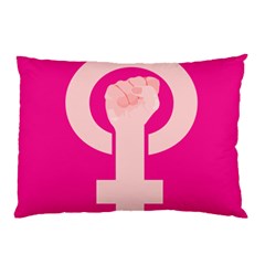 Women Safety Feminist Nail Strong Pink Circle Polka Pillow Case