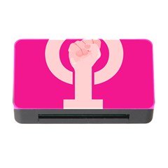 Women Safety Feminist Nail Strong Pink Circle Polka Memory Card Reader with CF