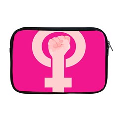 Women Safety Feminist Nail Strong Pink Circle Polka Apple Macbook Pro 17  Zipper Case by Mariart