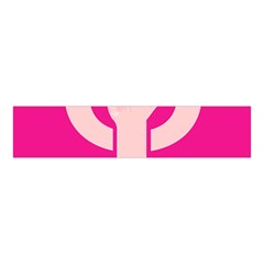 Women Safety Feminist Nail Strong Pink Circle Polka Velvet Scrunchie