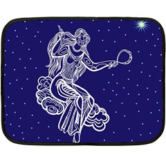 Virgo Zodiac Star Fleece Blanket (mini) by Mariart