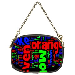 Writing Color Rainbow Chain Purses (one Side) 