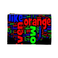 Writing Color Rainbow Cosmetic Bag (large)  by Mariart