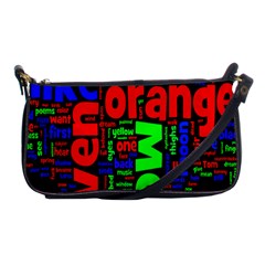 Writing Color Rainbow Shoulder Clutch Bags by Mariart