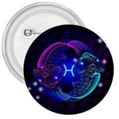 Sign Pisces Zodiac 3  Buttons by Mariart