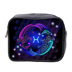 Sign Pisces Zodiac Mini Toiletries Bag 2-side by Mariart