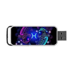 Sign Pisces Zodiac Portable Usb Flash (one Side) by Mariart