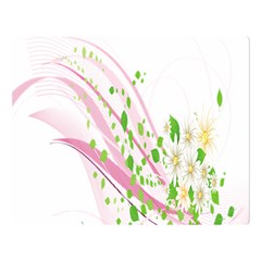 Sunflower Flower Floral Leaf Line Wave Chevron Pink Double Sided Flano Blanket (large)  by Mariart