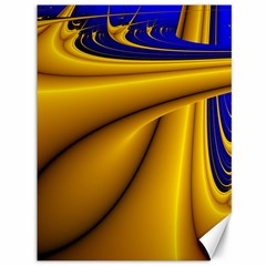 Waves Wave Chevron Gold Blue Paint Space Sky Canvas 36  X 48   by Mariart