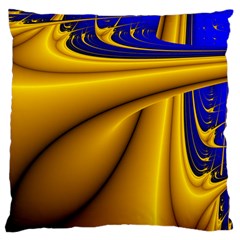 Waves Wave Chevron Gold Blue Paint Space Sky Standard Flano Cushion Case (one Side)